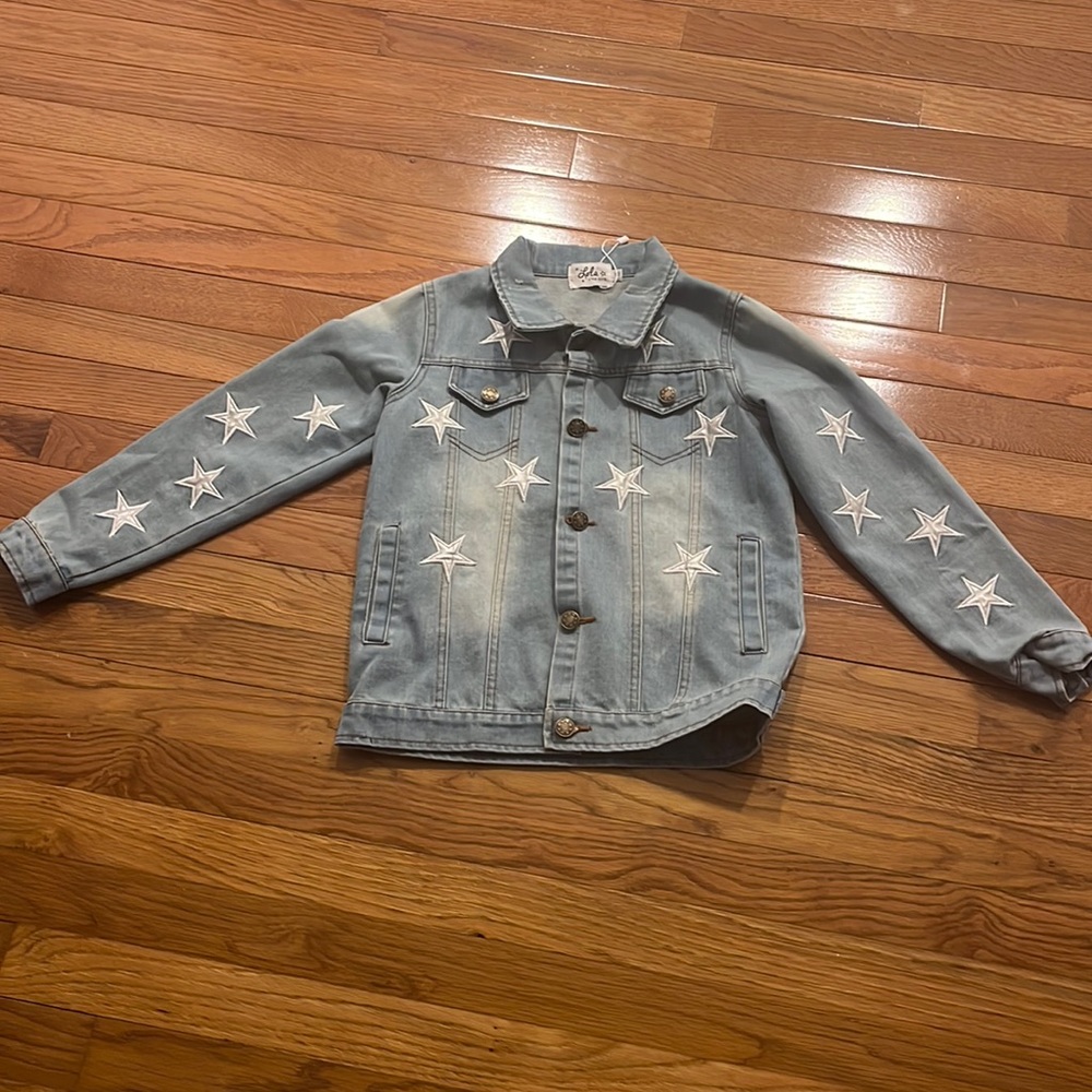 Lola and the boys kids star jean jacket